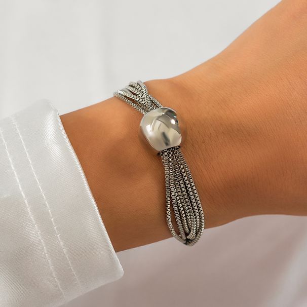 Accessori Ciondolo cilindrico grande esagerato con clavicola Collana con catena multistrato in metallo alla moda Hip Hop_voghion.com