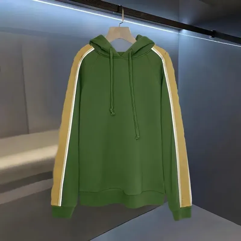 Pull à capuche ample de marque pour hommes, pull d'automne, vert, noir, gris, ruban, lettre réfléchissante, styliste européen, haut pour femme personnalisé_voghion.com