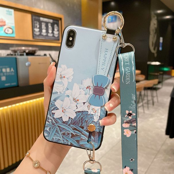 TechGlobe Compatible 15 16 Max Embossed Flower Soft With Lanyard 14 Wrist Strap Mate 60 Pro Phone Case 13_voghion.com