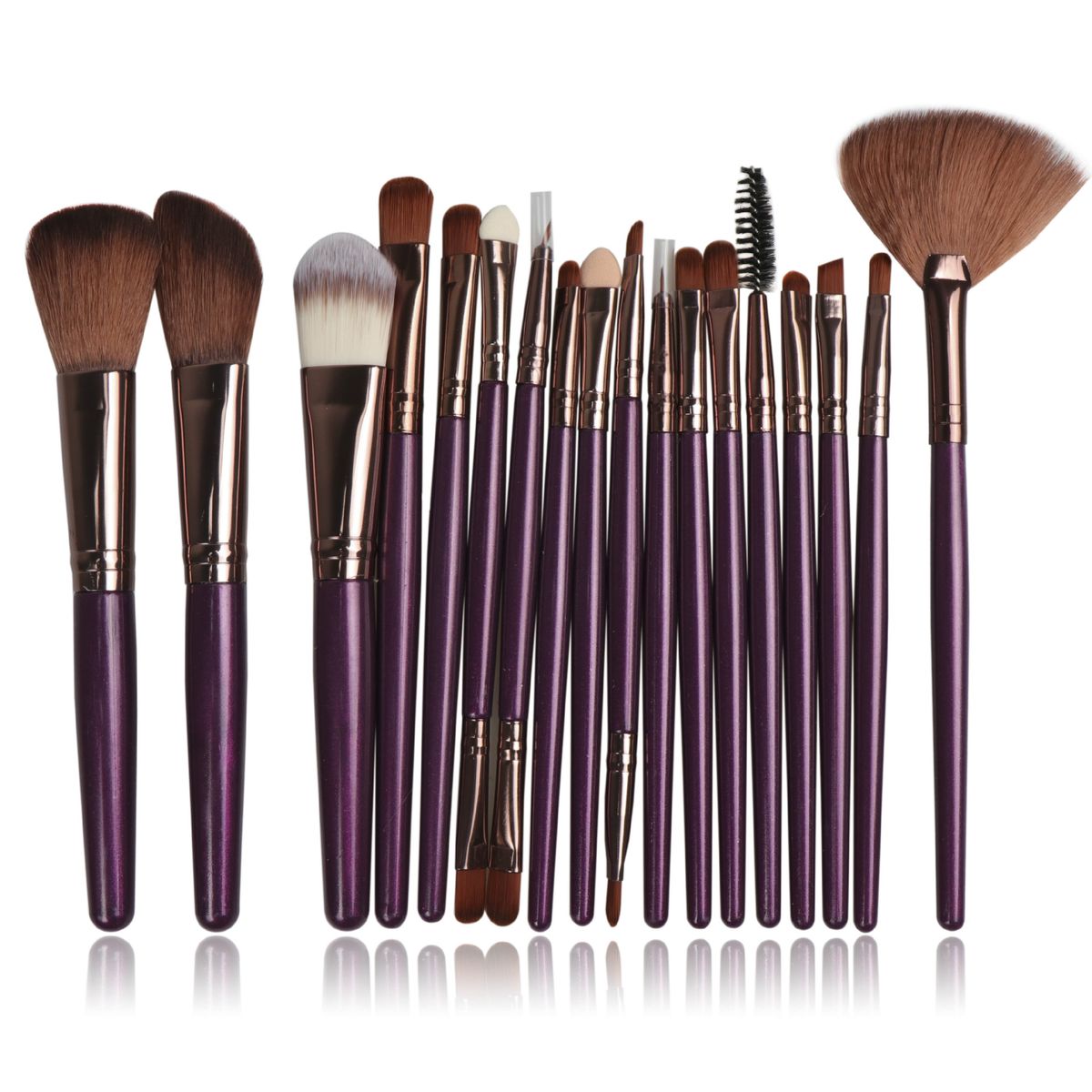 Professionele 18-delige Foundation Make-up Kwasten Set Kabuki Oogschaduw Eyeliner Mascara Blush Kwasten Set Poeder Tool Kits_voghion.com