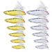 6#Blood Sequin Feather Freshwater Mouth White Strip Bait Metal Fishing Lure Blood Groove Hook Design_voghion.com