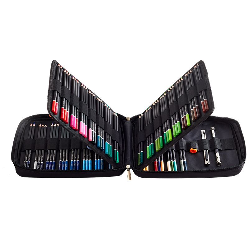 Professional 120-Color Oil-Based Colored Pencils Set For Artists & Students - Premium Wooden Case, Vibrant Pigments, 4B Soft Core For Smooth Blending_voghion.com