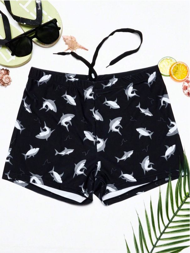 Herren Neue Mode Boxer Anti-Peinlichkeit Solid Color Nylon Badehose_voghion.com