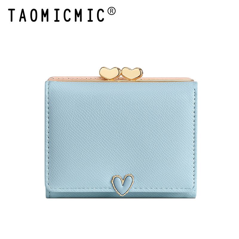 Kompakte dreifach faltbare Geldbörse für Damen – Süße Geldbörse aus PU-Leder mit großem Fassungsvermögen, mehreren Kartenfächern und Münzfach, Geschenk für Studentinnen und Damen_voghion.com