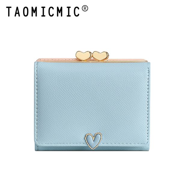 Kompakte dreifach faltbare Geldbörse für Damen – Süße Geldbörse aus PU-Leder mit großem Fassungsvermögen, mehreren Kartenfächern und Münzfach, Geschenk für Studentinnen und Damen_voghion.com