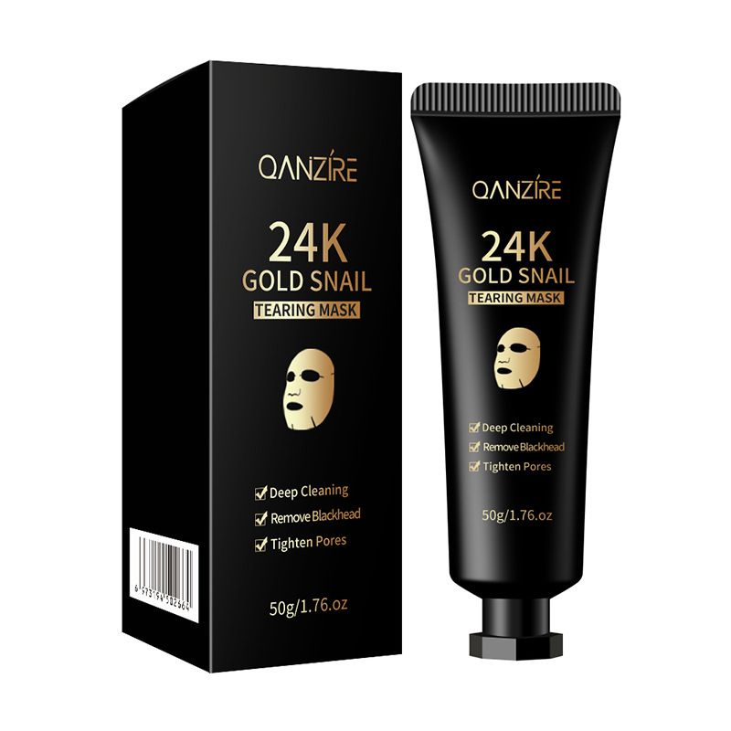 Goudfolie Slakken Traan Gezichtsmasker om Mee-eters te Verwijderen, Poriën te Krimpen, Olie te Controleren, Vocht aan te vullen, Huidtint te Verhelderen en Diep te Reinigen Gezichtsmasker_voghion.com
