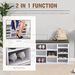 HOMCOM Multi-Storage Shoe Rack 14 Compartments Cushion Moving Shelves Home White_voghion.com