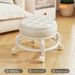 Small Soft Cushion And Home Use Low With Swivel Wheels, Multi-Functional Universal Wheel Shoe Changing Stool For Doorway_voghion.com