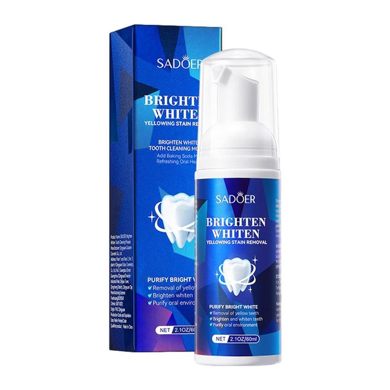 60 ml Zobu tīrīšanas putas Whiteni Mousse Noņem traipus Zobu Whiteni Mutes higiēnas putas Zobu pasta Whiteni Un_voghion.com