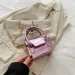 Dammode Mini Crossbody-väskor Massivt stentryck Flik Casual Kedja Axelväska Kvinnlig Mångsidig Square Messenger_voghion.com