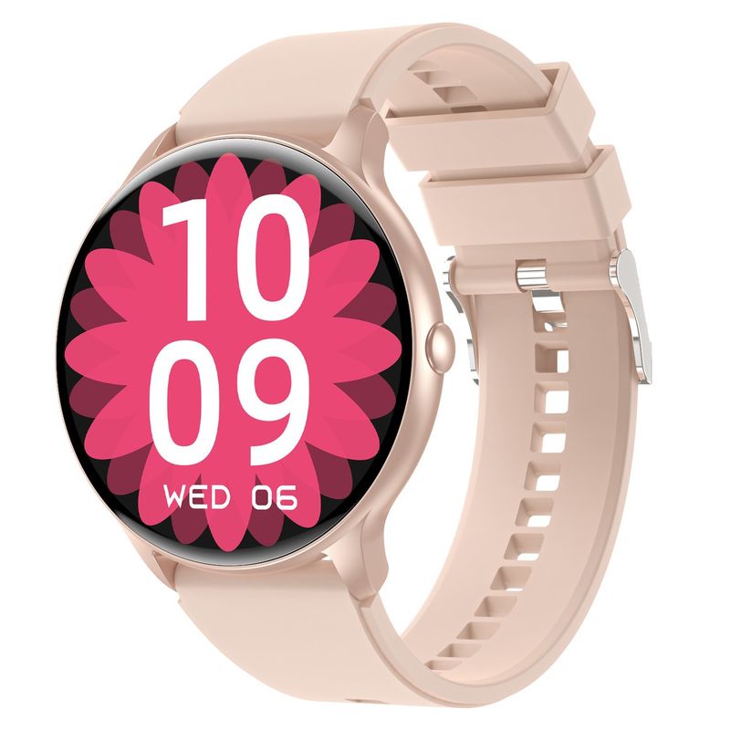 Orologio intelligente HDT6 con schermo rotondo HD, sfondo personalizzato, monitoraggio della frequenza cardiaca e del sonno, contapassi elettronico sportivo_voghion.com