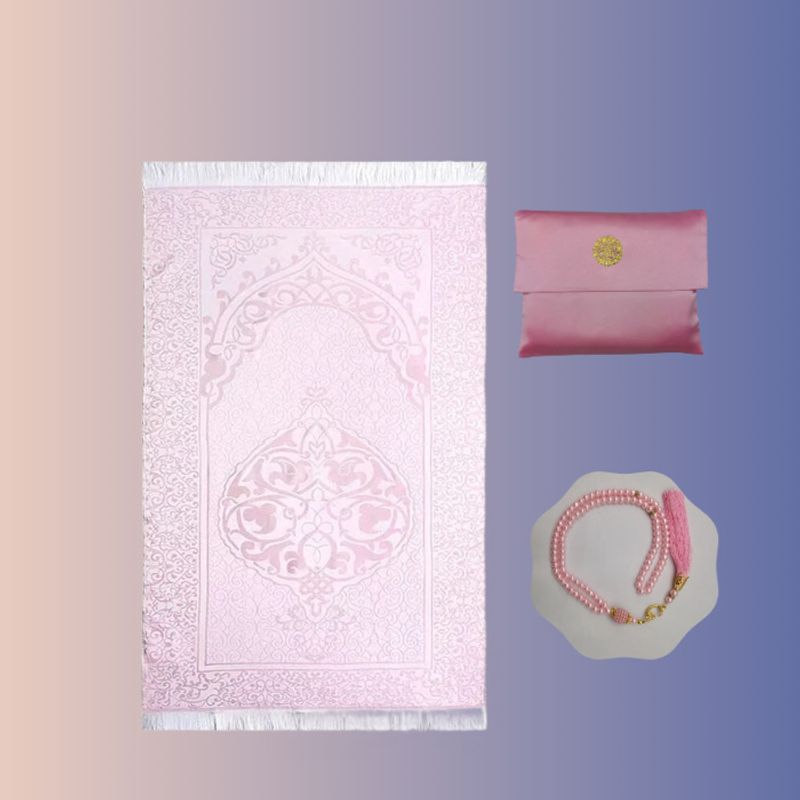 Móveis para casa Rosário Oração Cobertor Bolsa de pano Conjunto de viagem Presente de casamento Tapete de oração portátil_voghion.com