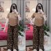 Fashion Two-Piece Women's Summer New Leopard Print Short Sleeve Wide-Leg Pants Casual Plus Size Set_voghion.com