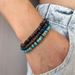 Hot Selling Handmade Beaded Coconut Shell Wood Bracelets For Men, Retro Style, Multi Layer Stacking, Turquoise Emperor Stone Bracelet_voghion.com