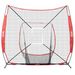 VEVOR 7x7 Ft Baseball Softball Practice Net, Portable Baseball Training Net For Hitting Batting Catching Pitching, Backstop Baseball Equipment With Bow Frame, Carry Bag, Strike Zone, Ball, Batting Tee_voghion.com