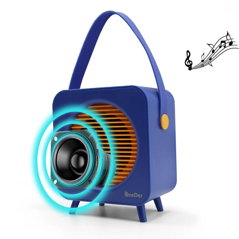 V9 Fabric Portable Wireless Bluetooth Speaker Portable Card Subwoofer Creative Gift Mini Speaker(Blue)_voghion.com