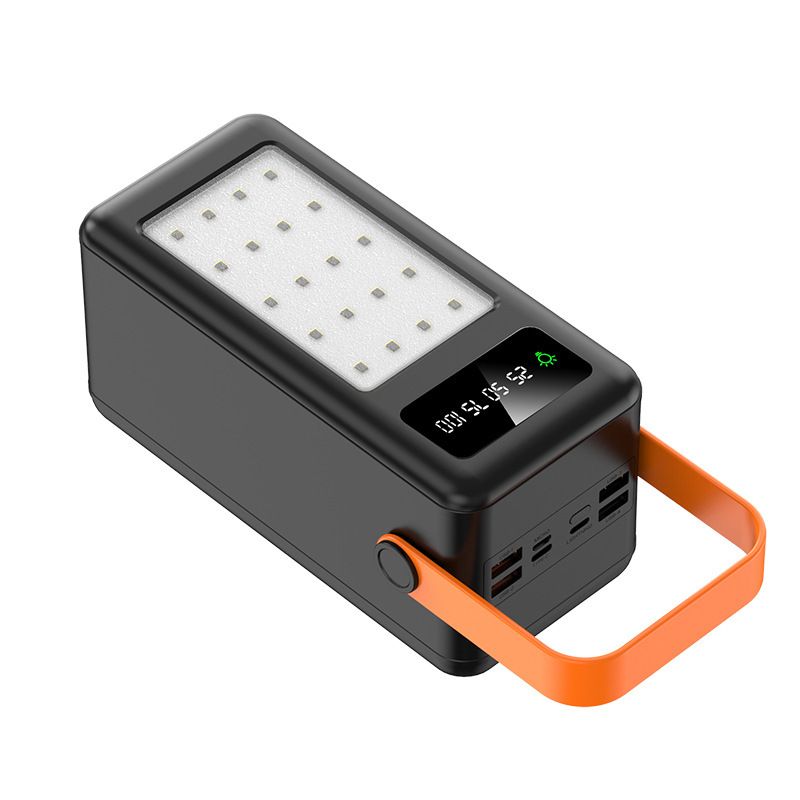 High-Capacity 100000mAh Power Bank With Built-in Cables, Fast Charging Portable Charger For IPhone Android, Outdoor Camping Travel Mobile Battery_voghion.com