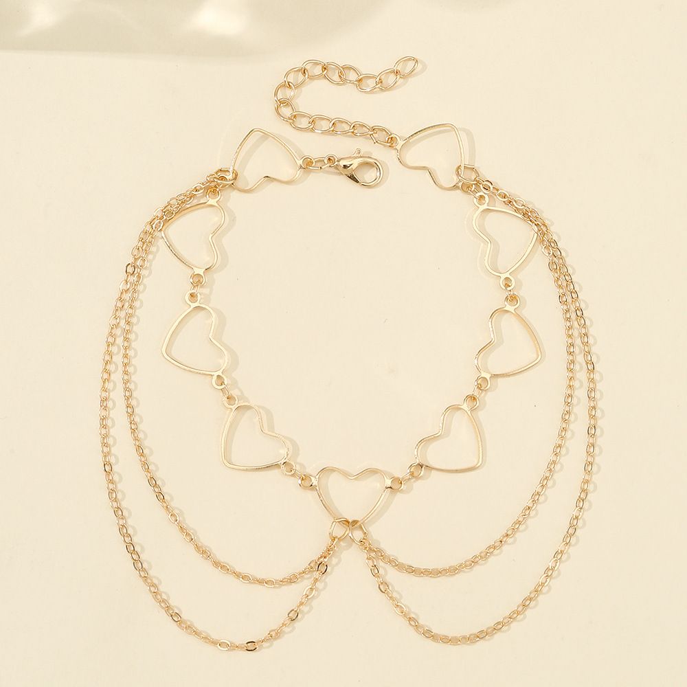 Bijoux unisexes Bijoux de mode Bracelet de cheville amour multicouche gland mode simple ornements de pied_voghion.com