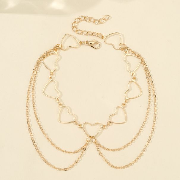 Bijoux unisexes Bijoux de mode Bracelet de cheville amour multicouche gland mode simple ornements de pied_voghion.com
