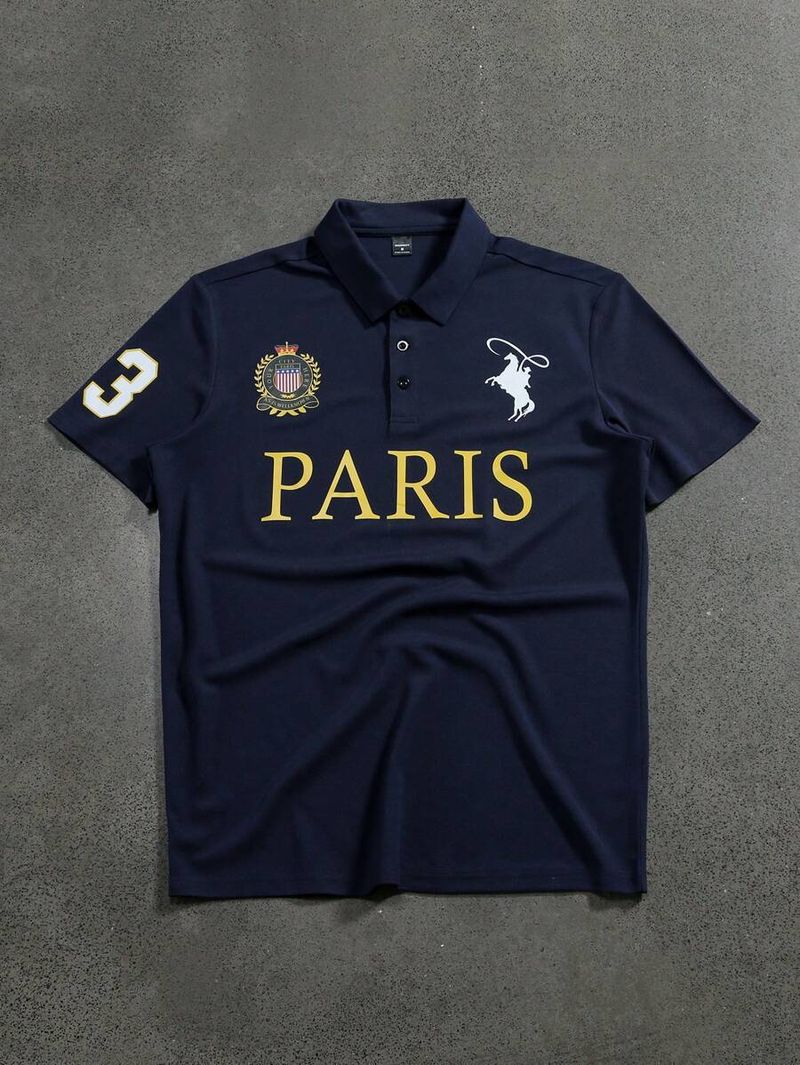 Polo estiva da uomo a tre bottoni, traspirante, con spalle dritte e maniche corte_voghion.com