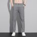 Herren Freizeithose aus Eisseide für den Sommer, schmal, locker, gerader Anzug, Frühling/Sommer, bügelfrei, knitterfrei, Business_voghion.com
