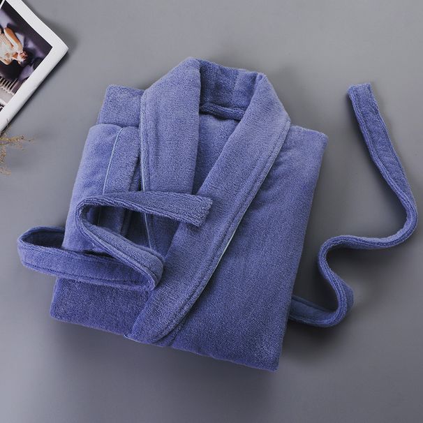 Pure Cotton Bathrobe Winter Towel Material Thickened Cotton Men And Women Couple Absorbent Beauty Salon Bathrobe_voghion.com