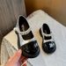 Mother & Kids Girls' Leather Shoes Fashion Girls' Fashion Leather Shoes - Princess Style Soft Sole Oxford Shoes For Toddler & Big Kids (Black/Silver)_voghion.com