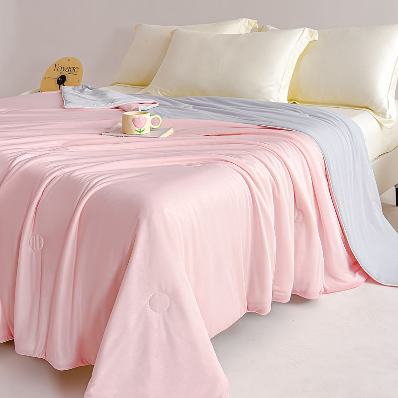 A-Class Ice Silk Cooling Blanket - Lightweight Summer Quilt For Air-Conditioned Rooms (Solid Color Dorm & Gift Use Hypoallergenic)_voghion.com