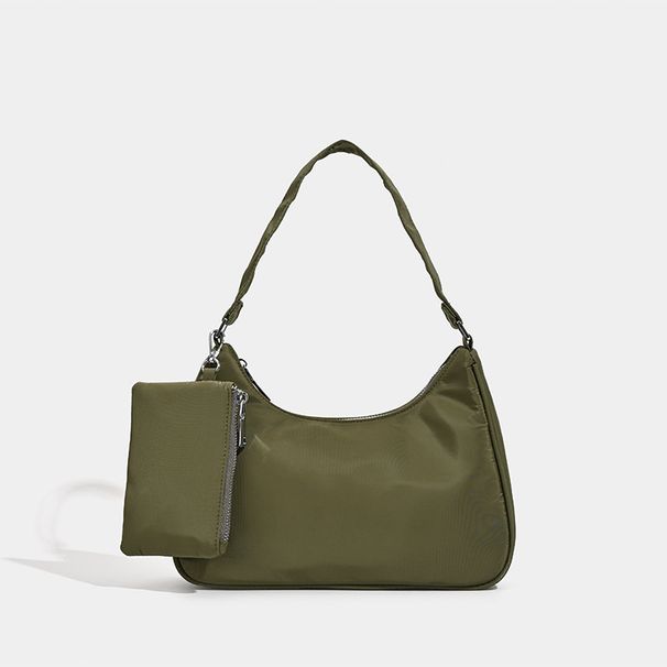 Versão coreana da nova bolsa de inserção para primavera e verão de 2025, bolsa de ombro de nylon com personalidade e lazer, bolsa leve da Sra._voghion.com