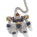 Hip Hop 3D Robot Ciondolo Bling Zirconia Vero Oro Placcato Collana Uomo Gioielli_voghion.com