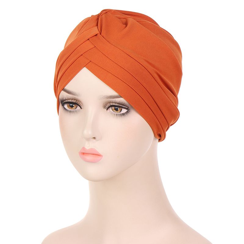 New Multicolor Crystal Linen Three-layer Hat Discounted Turban Hat Muslim Pullover Hat_voghion.com