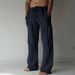 2023 New Men's Pants Linen Casual Solid Color Thin Linen Men's Pants_voghion.com