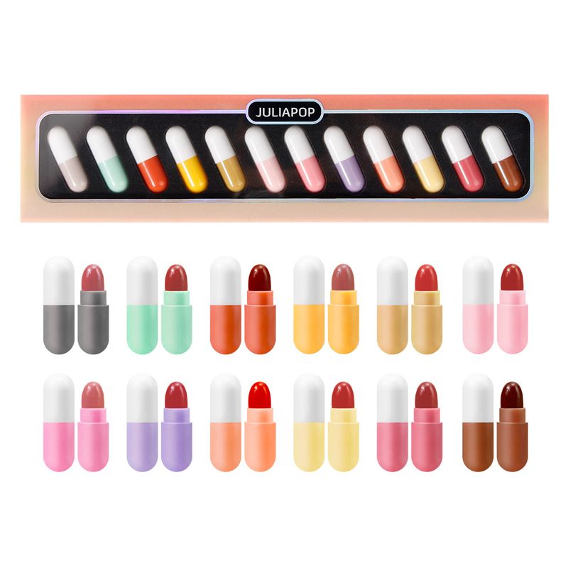 12 Farben Profusion Capsule Velvet Lippenstift-Set Hot ins12 Mini-Lippenstifte, Geschenk zum Geburtstag, Weihnachten, Valentinstag, Muttertag_voghion.com