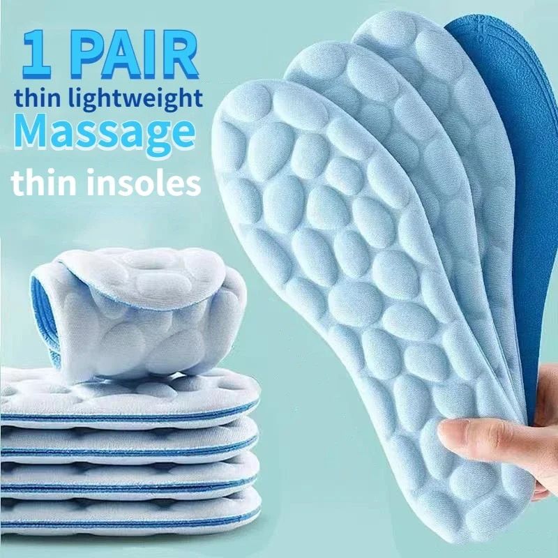 4D Masaj Ayakkabı Tabanlıkları Süper Yumuşak Lateks Spor Tabanlığı Ayak Koşu Sepet Ayakkabı Tabanı Kemer Desteği Ortopedik_voghion.com