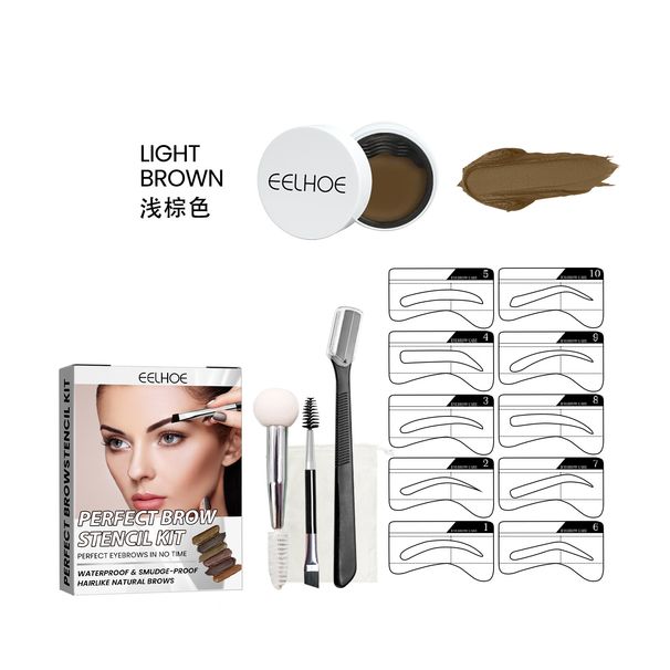 Cream Beautiful Eyebrow Set Waterproof Embroidery, Non dizzy Dyeing, Non peeling Makeup, Natural Stereoscopic Eyebrow_voghion.com