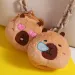 Zipper Wallet Coin Pouch Capybara Plush Purse Bag With Keychain Pendant Protective Case_voghion.com