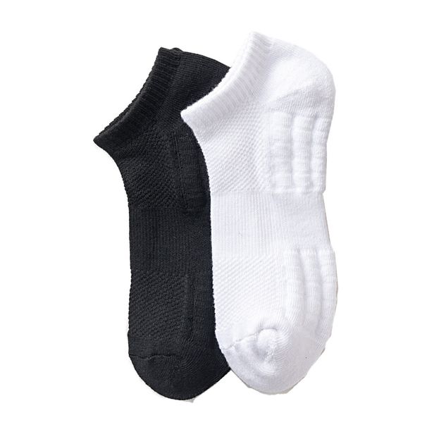 Calzini Calzini da barca da uomo Calzini estivi a metà tubo Calzini corti sottili Calze di cotone tinta unita Calzini sportivi bianchi Lunghezza inferiore a metà asciugamano_voghion.com