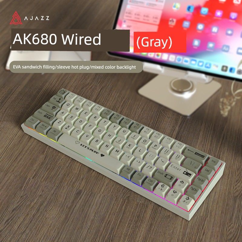 azz Ak680 Nical Wired Hot Plug Computer 68 Tasten Tastatur Speziell Für Gaming_voghion.com