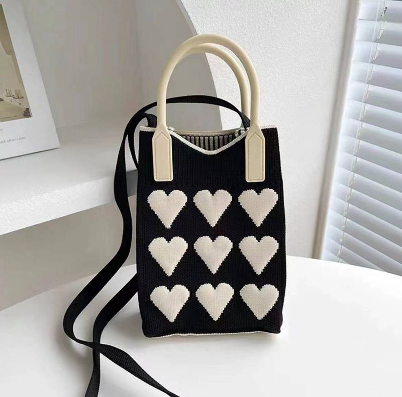 Mode Mini Handy Tasche Stricken Tasche Nische Koreanische Version Der Hundert Mit Schulter Diagonal Kreuz Tasche Geldbörse Hand tragen Tasche_voghion.com
