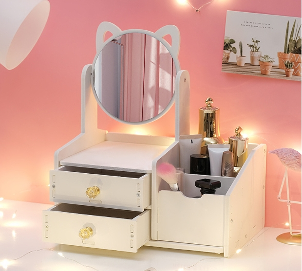 Mirror, Makeup Mirror, Dressing Table, Dressing Mirror, Desktop Desktop, Home Use, Simple Cloud, Large Mirror_voghion.com