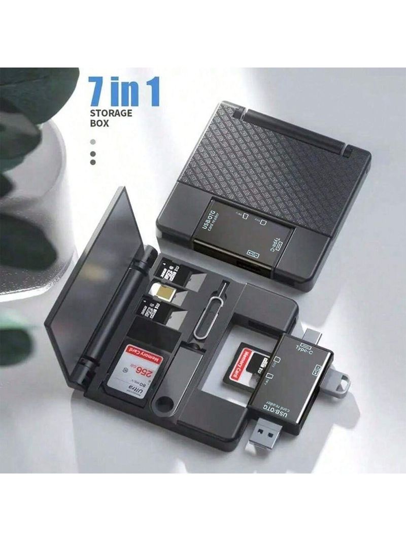 Wielofunkcyjny czytnik kart OTG 7 w 1 Czytnik kart Micro SD Czytnik kart pamięci U Typ C Do aparatów cyfrowych, smartfonów, tabletów OTG_voghion.com