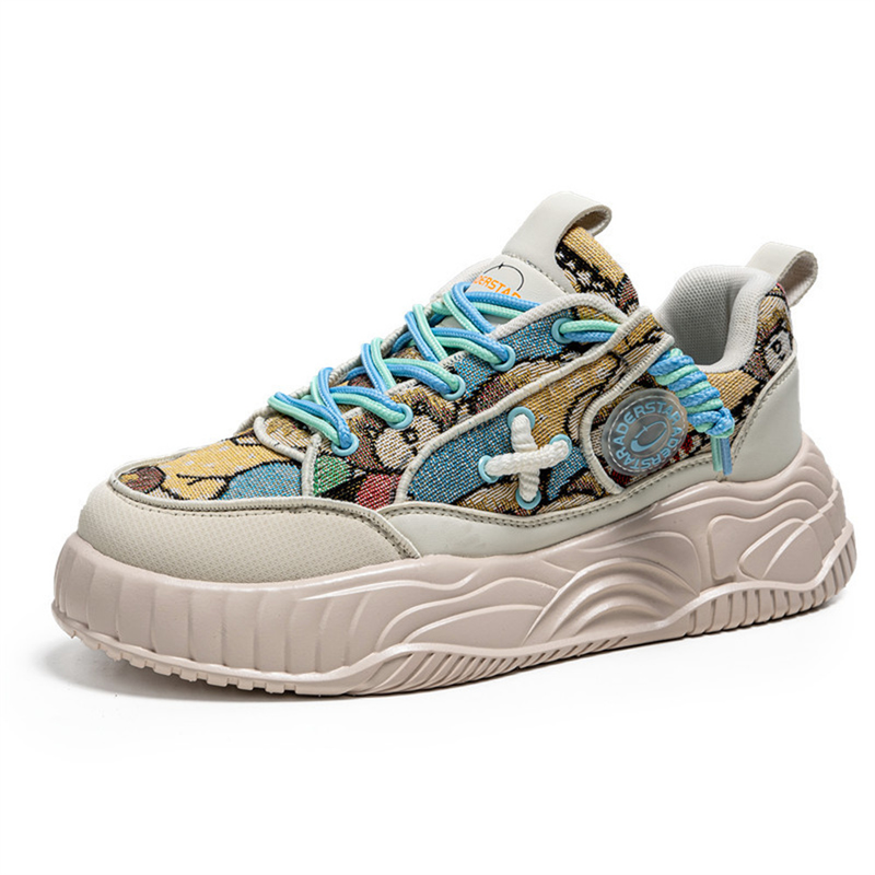 2026 Fashion Sneakers Joggingschuhe Jugend Herren Künstliches PU Spleißen Dicke Sohle Rutschfeste, verschleißfeste Laufschuhe_voghion.com