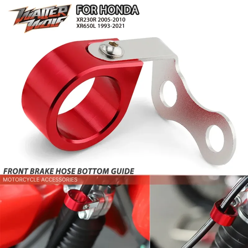 Vorne Brems Schlauch Kabel Guide Clamp Für HONDA XR250R XR250L XR650R XR230R XR400R XR600R XR230 XR250 XR650L Motorrad_voghion.com