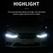 Car led crystal tear light guide daytime running light white to yellow two color streamer turn signal high brightness universal modification_voghion.com