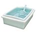 Semi-Enclosed Toilet Square Tray With Scoop Pet Store Cat Litter Box_voghion.com