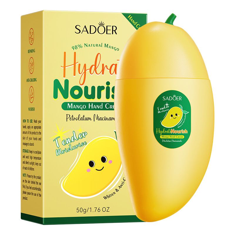 Hand Cream SADOER Mango Vaseline Hydrating Nourishing Hand Cream 50g Hand Cream Autumn And Winter Hand Cream_voghion.com