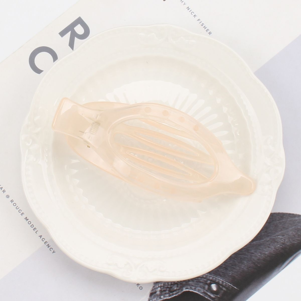 PC Parlak Mat Kadın Ördek Gagası Saç Tokası Basit Tembel Stil Saç Aksesuarları_voghion.com