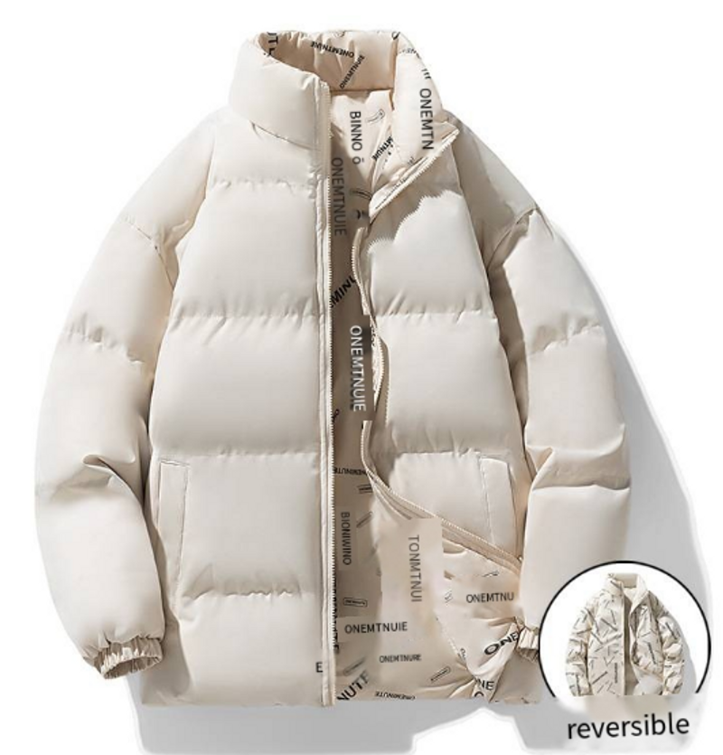 Fashion trend down cotton padded jacket men's autumn and winter double-sided bread padded jacket_voghion.com