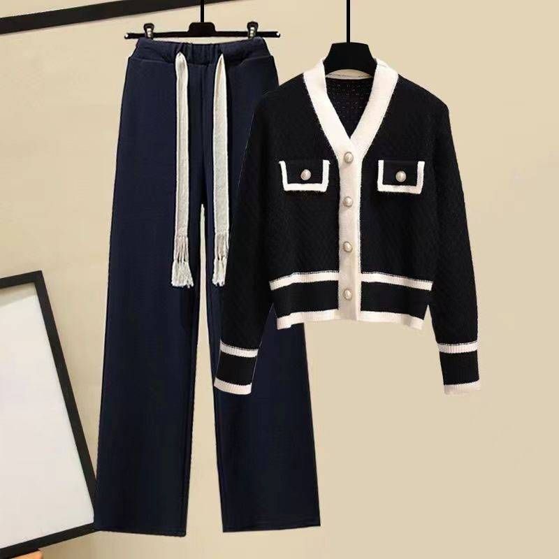 Women's Clothing Large Size Spring And Autumn Suits Fashionable And Age Reducing College Style Sweaters Women's Casual Pants Two Piece Suits_voghion.com