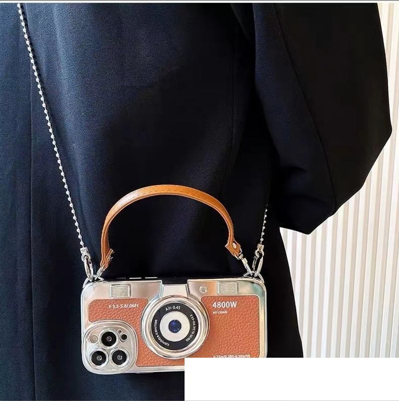 Mobile camera suitable for Apple 15 Promax mobile phone case 13 silicone 12 lanyard 11 crossbody chain anti-fall soft_voghion.com